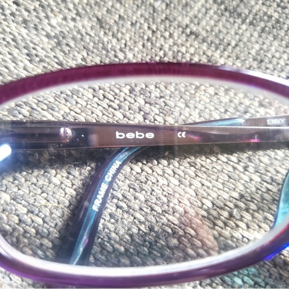 Bebe purple crystal frames with rhinestone accents, comes with case, BB5044 - Picture 7 of 9